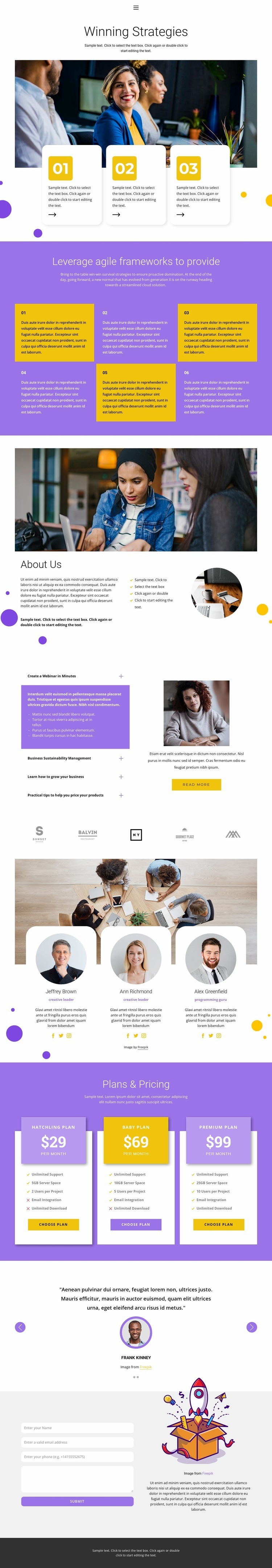 Winning strategy Squarespace Template Alternative