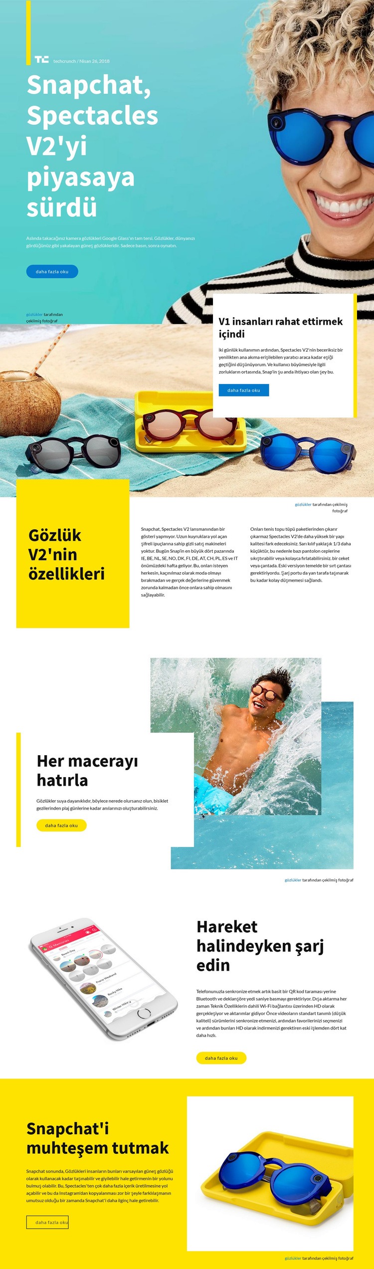 Snapchat Başlatıcıları Web Sitesi Mockup'ı