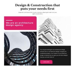 Design and construction - CSS Template by Nicepage