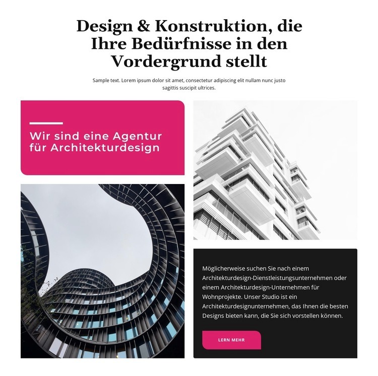 Gestaltung und Konstruktion HTML Website Builder