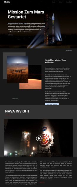 Mission Zum Mars – Drag & Drop-WordPress-Theme