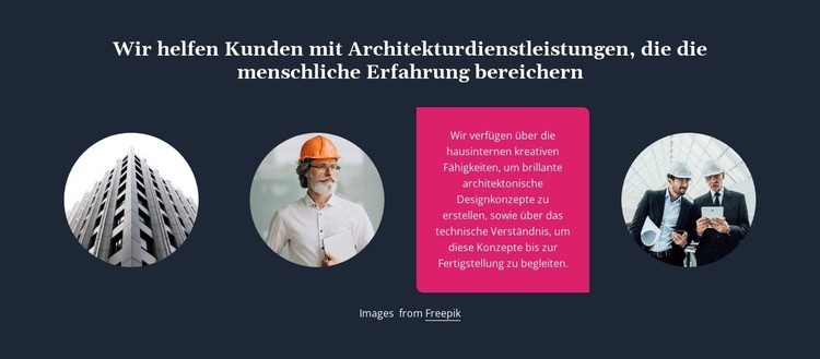 Architekturbüro Landing Page