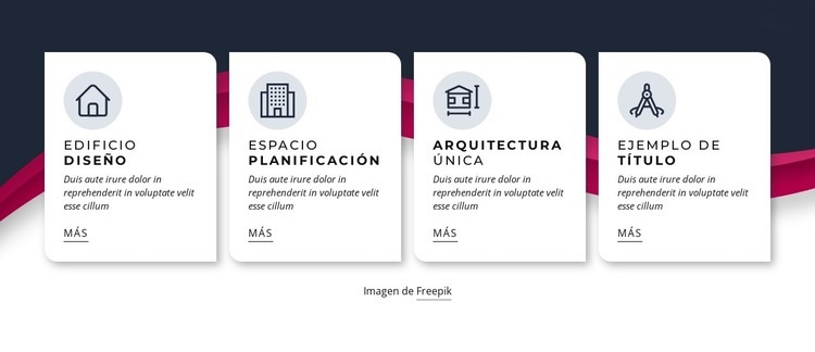 Arquitectura única Maqueta de sitio web