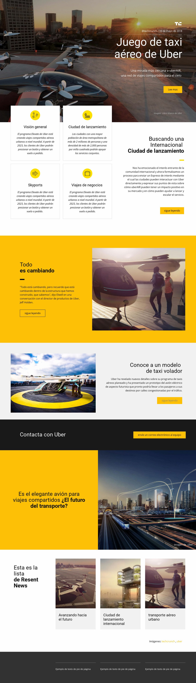 Juego de taxi aéreo de Uber Plantilla Joomla