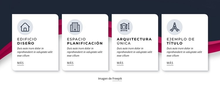 Arquitectura única Plantilla de una página