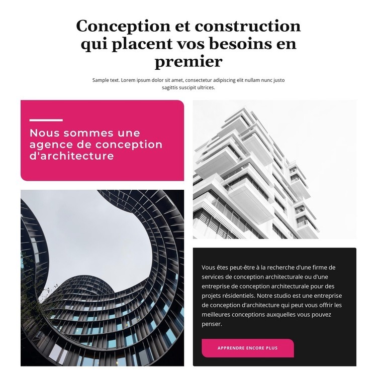 Conception et construction Conception de site Web