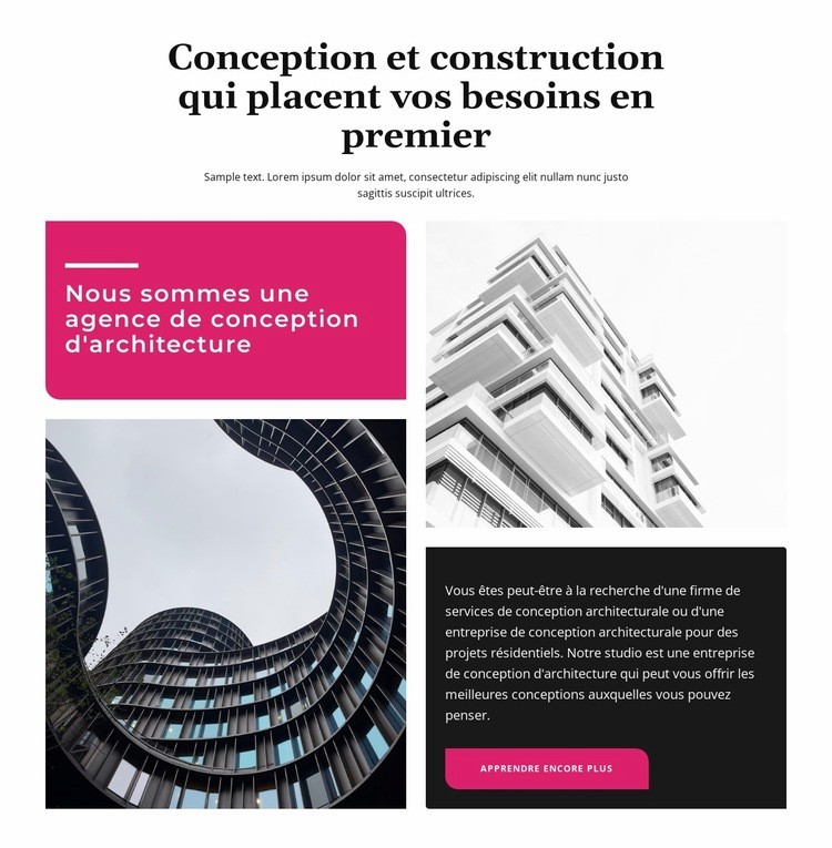 Conception et construction Maquette de site Web