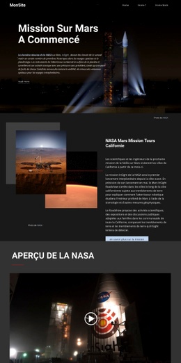 Mission Vers Mars Modèle Joomla 2024
