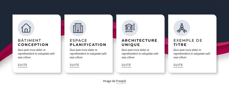 Architecture unique Modèle d'une page