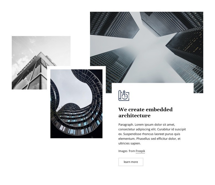 We creare embedded architecture Homepage Design