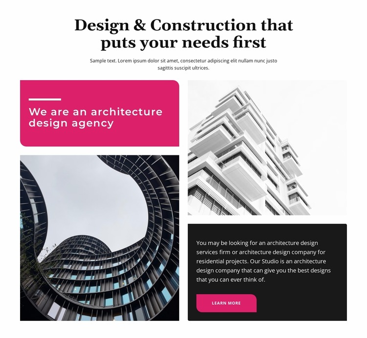 Design and construction Html Website Builder