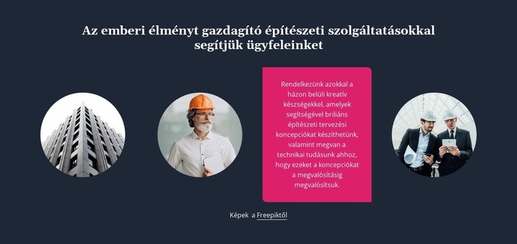 Építészeti iroda HTML Sablon