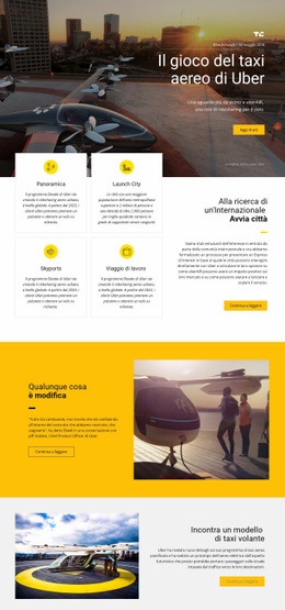 Design Web Straordinario Per Gioco Di Taxi Aereo Di Uber