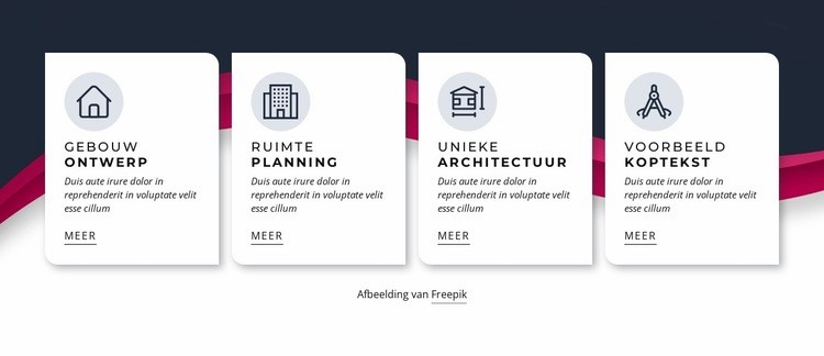 Unieke architectuur Website ontwerp