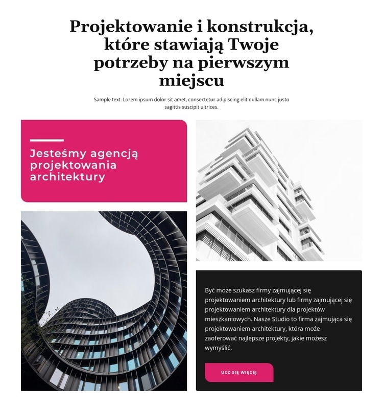 projekt i konstrukcja Szablony do tworzenia witryn internetowych