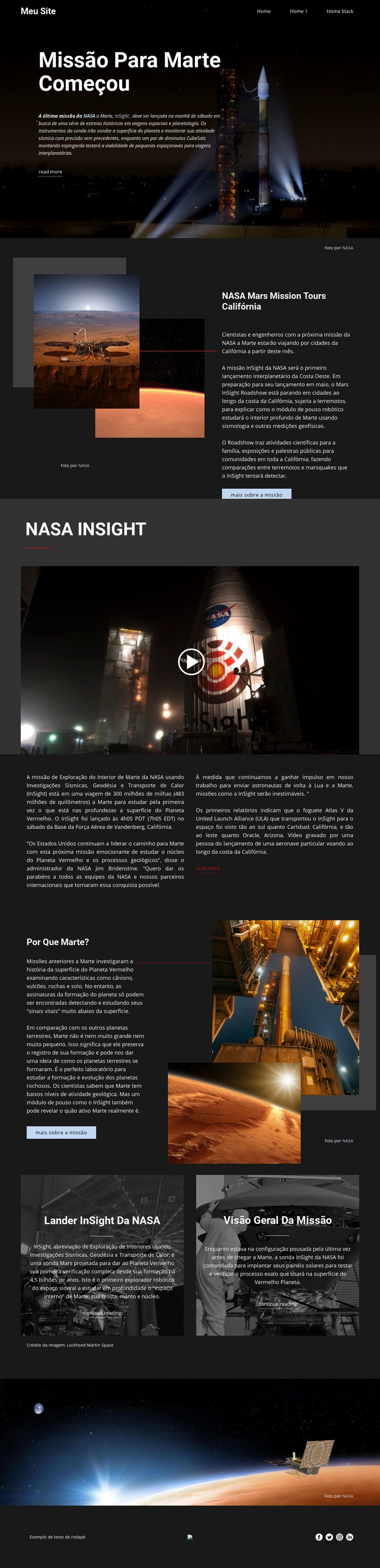 Mission To Mars Modelo HTML5
