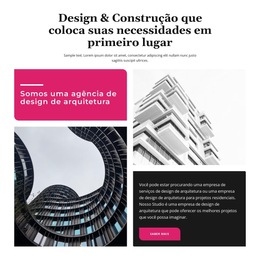 Design E Construção - Modelo De Site Simples