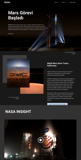 Mars Görevi Için Ana Sayfa Bölümleri