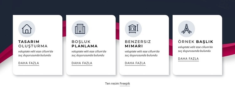 Eşsiz mimari Web Sitesi Mockup'ı