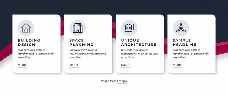 Unique architecture Website Mockup