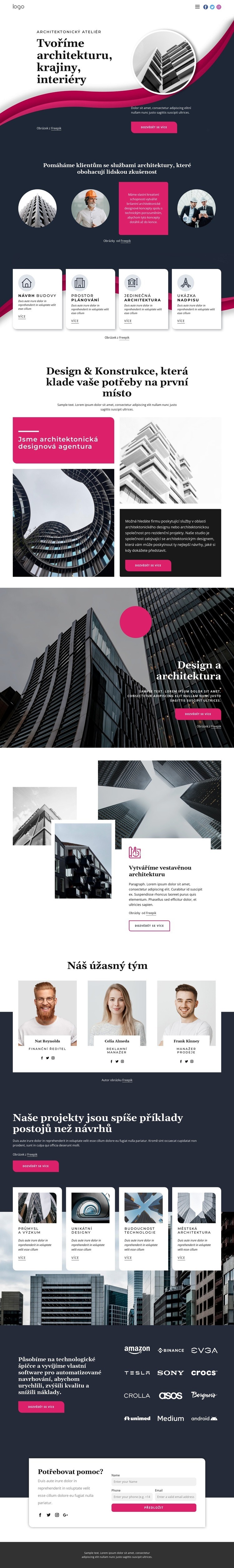 Tvoříme skvělou architekturu Šablona HTML