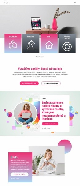 Rozvržení Webu Pro Kreativita Vede Ke Všemu, Co Děláme