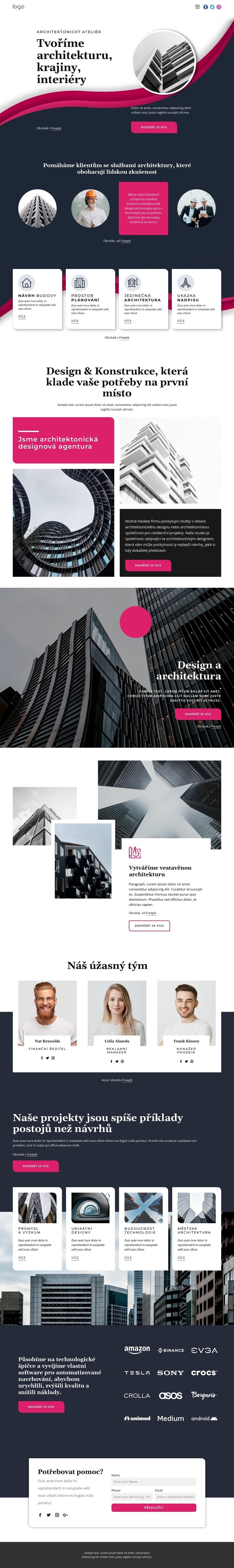 Tvoříme skvělou architekturu Šablona webové stránky