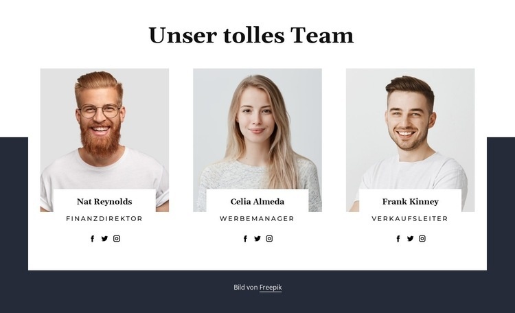 Unsere erstaunlichen Leute HTML Website Builder