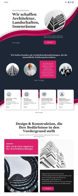 Benutzerdefinierte Schriftarten, Farben Und Grafiken Für Wir Schaffen Großartige Architektur