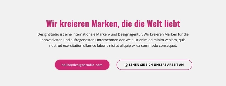 Starke Marken schaffen Landing Page