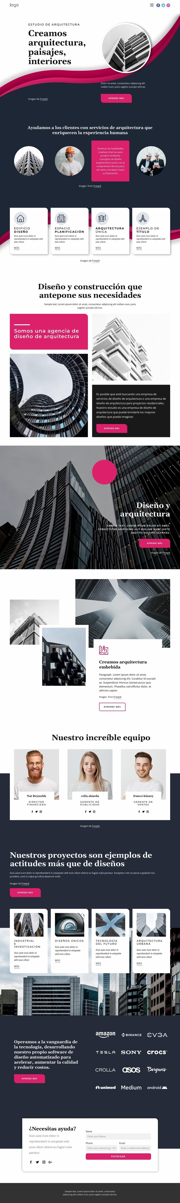 Creamos gran arquitectura Maqueta de sitio web