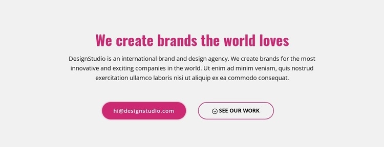 Creating powerful brands Homepage Design