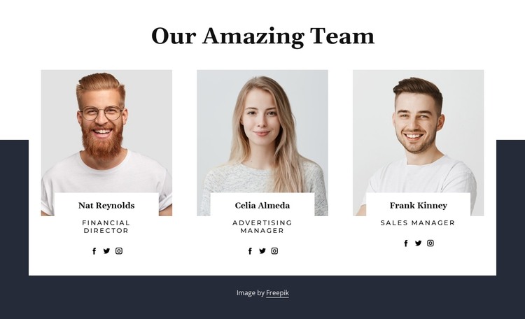 Our amazing people HTML Template