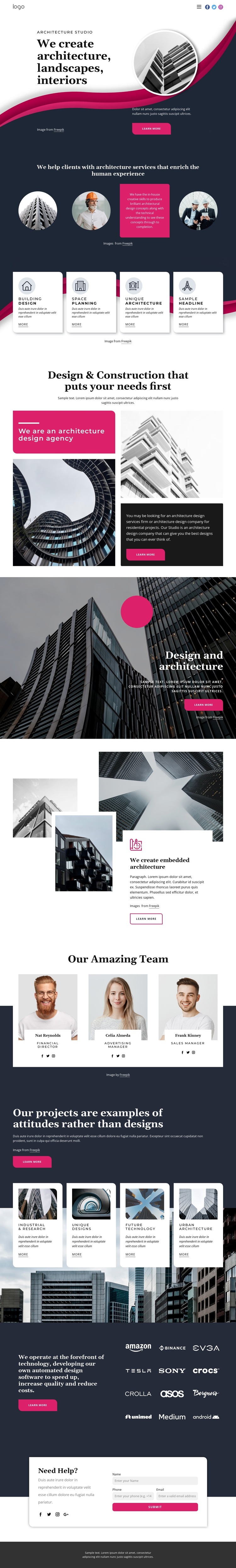 We create great architecture HTML5 Template