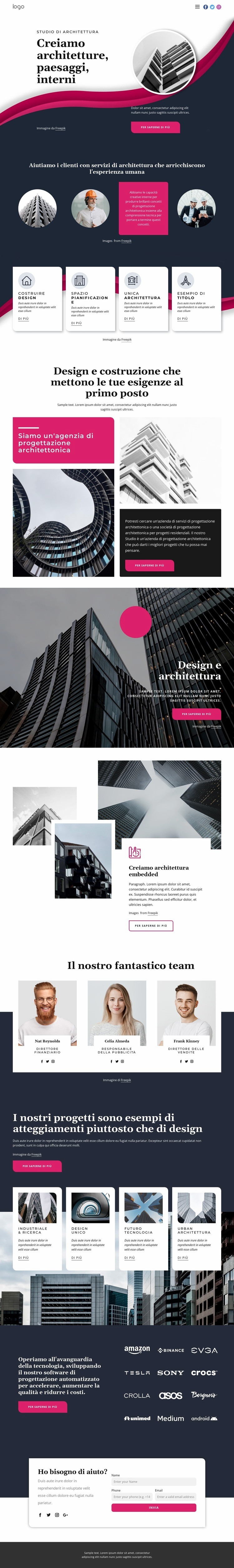 Creiamo grande architettura Modelli di Website Builder