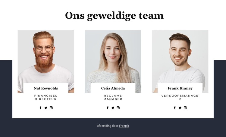 Onze geweldige mensen CSS-sjabloon