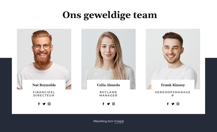 Onze geweldige mensen Html Website Builder