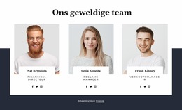 Onze Geweldige Mensen - Gratis Sjablonen Voor Paginabouwers