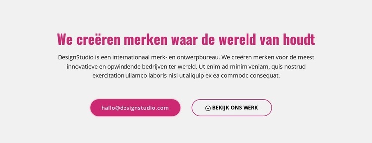 Krachtige merken creëren Website mockup