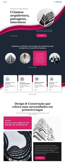 Modelo De Site Para Criamos Uma Grande Arquitetura