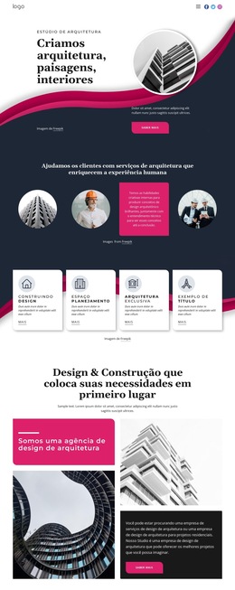 Criamos Uma Grande Arquitetura - Modelo De Site Simples