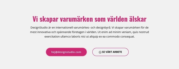 Skapa kraftfulla varumärken CSS -mall