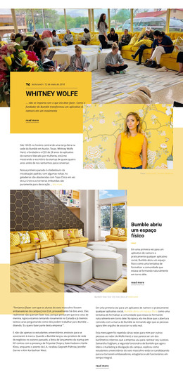 Bumble Space - Modelo HTML E CSS