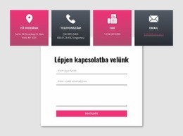 Kapcsolatfelvételi Űrlap Átfedő Rácsátjátszóval - Ingyenes Webhelytervezés