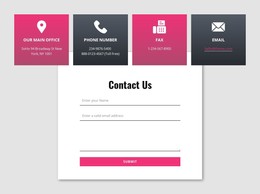 Contact Form With Overlapping Grid Repeater Coming Soon Template