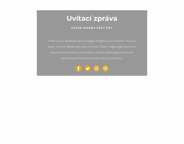 Toto je pozdrav Šablona HTML