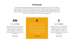 Vorlagendemo Für Titel Und Drei Features