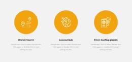 Drei Bereiche Im Tourismus Kostenlose CSS-Vorlage