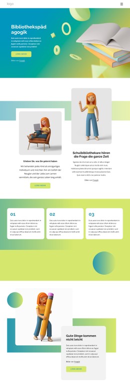 Bildungsbibliothek Einfache HTML-Vorlage Mit CSS
