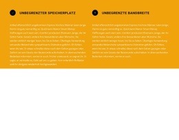 Zwei Textblöcke Mit Symbolen - HTML5-Vorlage